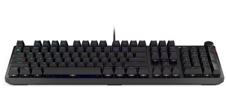 Tastierë Endorfy Thock, Gaming, Kailh Brown, RGB LED, e zezë, US