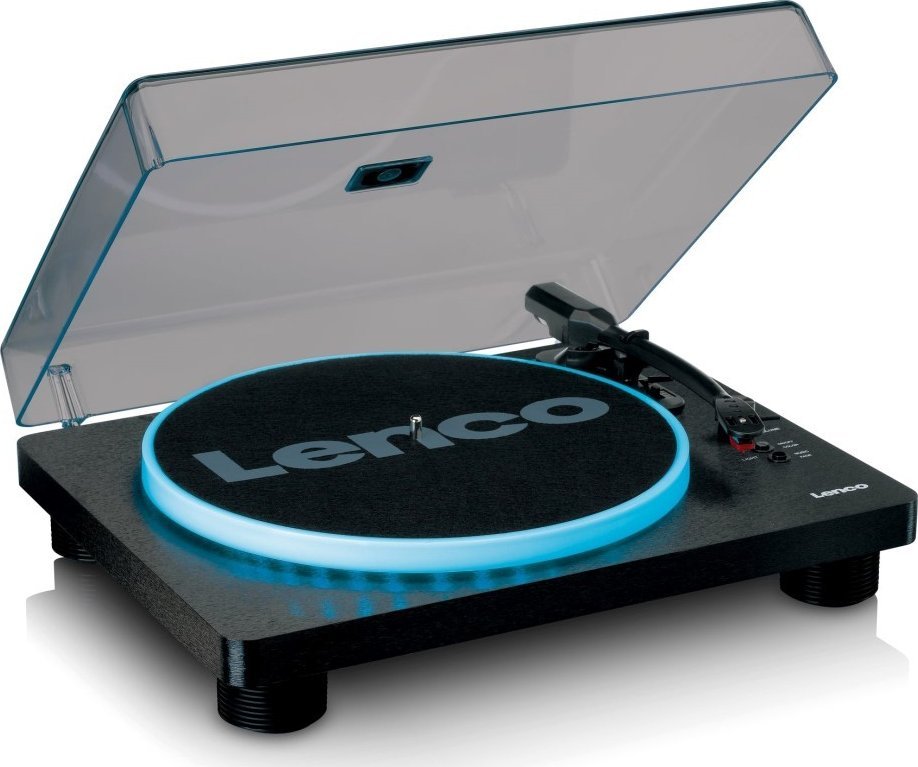 Gramafon Lenco LS-50LEDBK, USB, altoparlantë të integruar, i zi