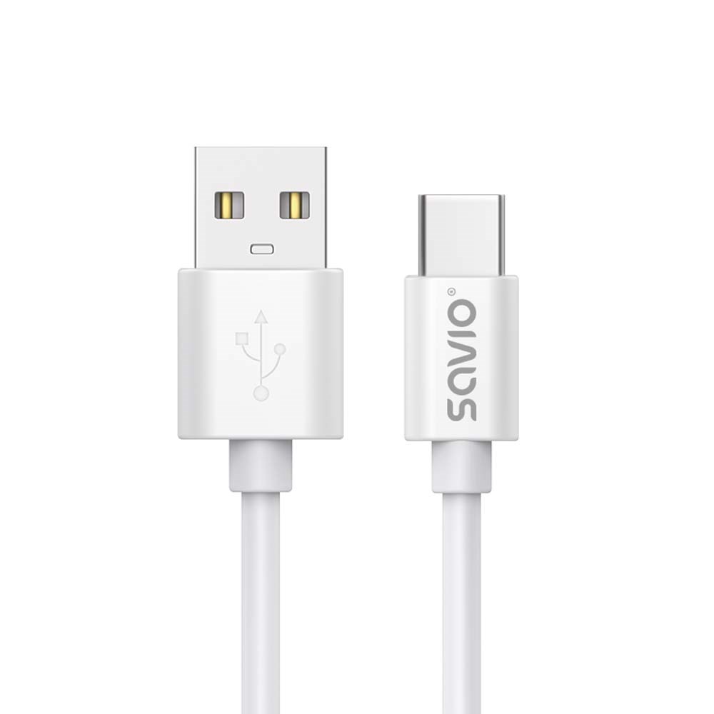 Kabllo Savio, USB A / USB C, 3 m, e bardhë