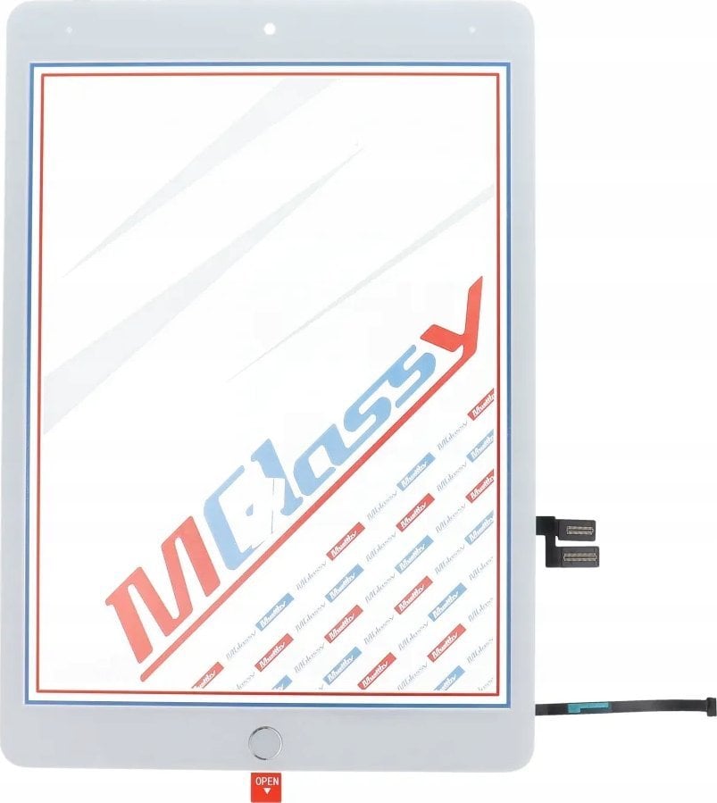 Xham me prekje Musttby për iPad 9, me kornizë ngjitëse dhe buton Home, i bardhë