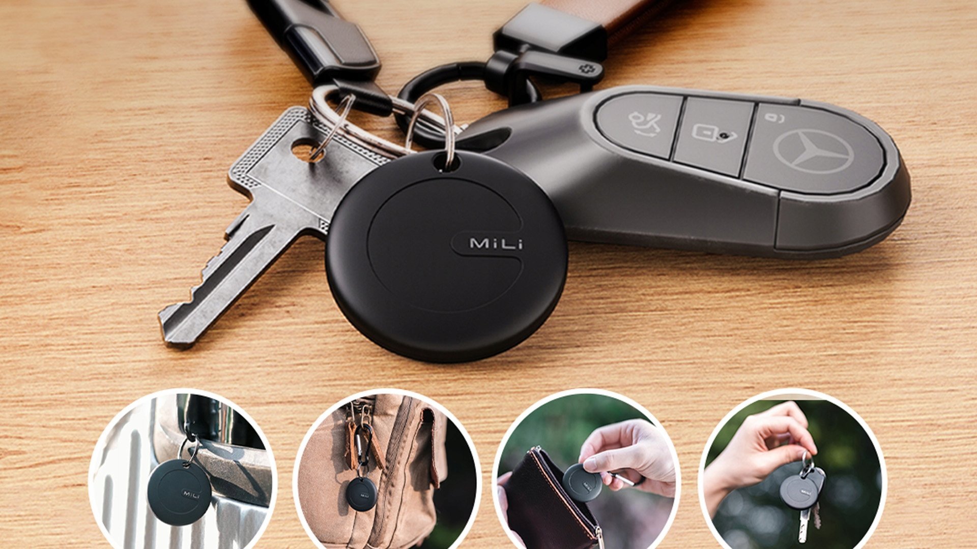 Gjetës Bluetooth MiLi MiTag, GPS Tracker, IPX67, i bardhë