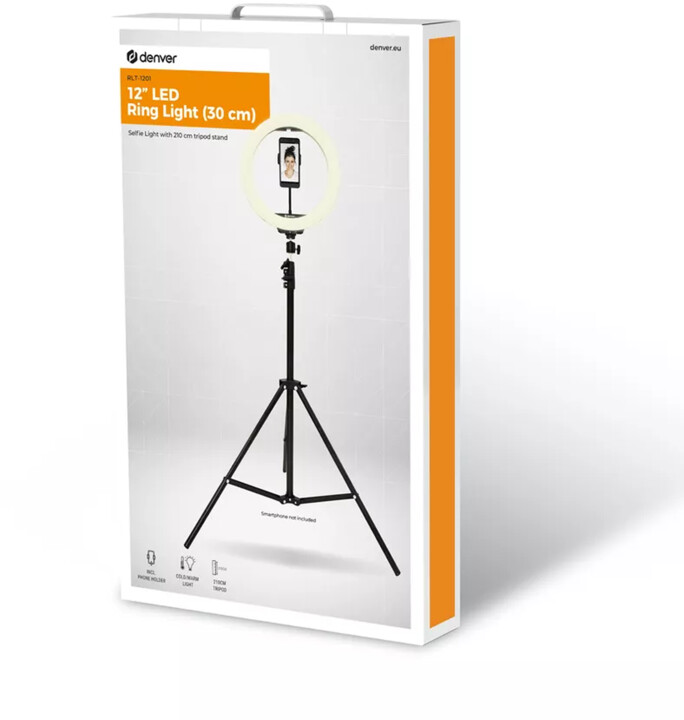 Dritë rrethore Denver RLT-1201, 12", tripod 210cm