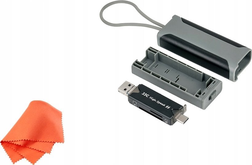 Kuti për karta memorie JJC MCR STM5GB, për SD dhe TF, gri