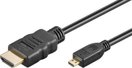 Kabllo HDMI PremiumCord A në Micro D, 2 m, e zezë