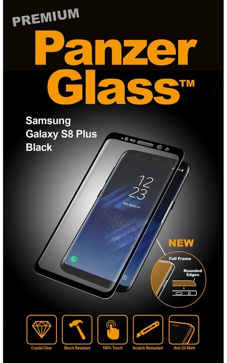 Xham mbrojtës PanzerGlass PREMIUM për Samsung Galaxy S8 Plus, i zi 