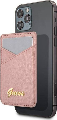 Guess Saffiano Wallet Card Slot MagSafe Футрола, Pink