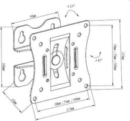 Kllapa muri për televizor ART CV-25, 10 - 27 "