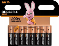 Bateri alkaline Duracell Plus AA, 1.5V, paketim 16 copë
