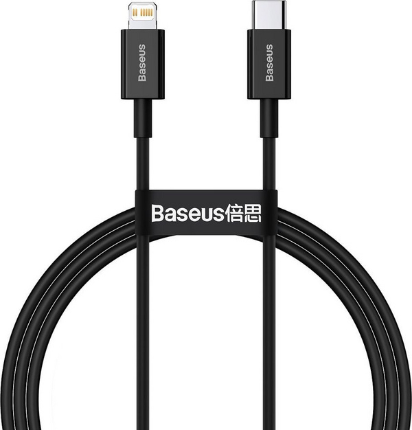 Kabllo për karikim / të dhëna Baseus Superior Series USB-C - Lightning, 20W, 1m, e zezë