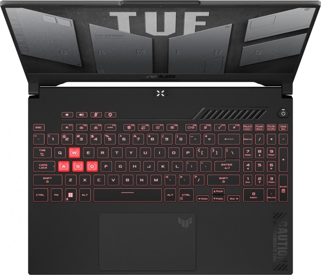 Laptop ASUS TUF Gaming A15, 15.6" 144 Hz, AMD Ryzen 9 7940HS, 16 GB RAM, 512 GB SSD, NVIDIA GeForce RTX 4070, i zi dhe i hirtë