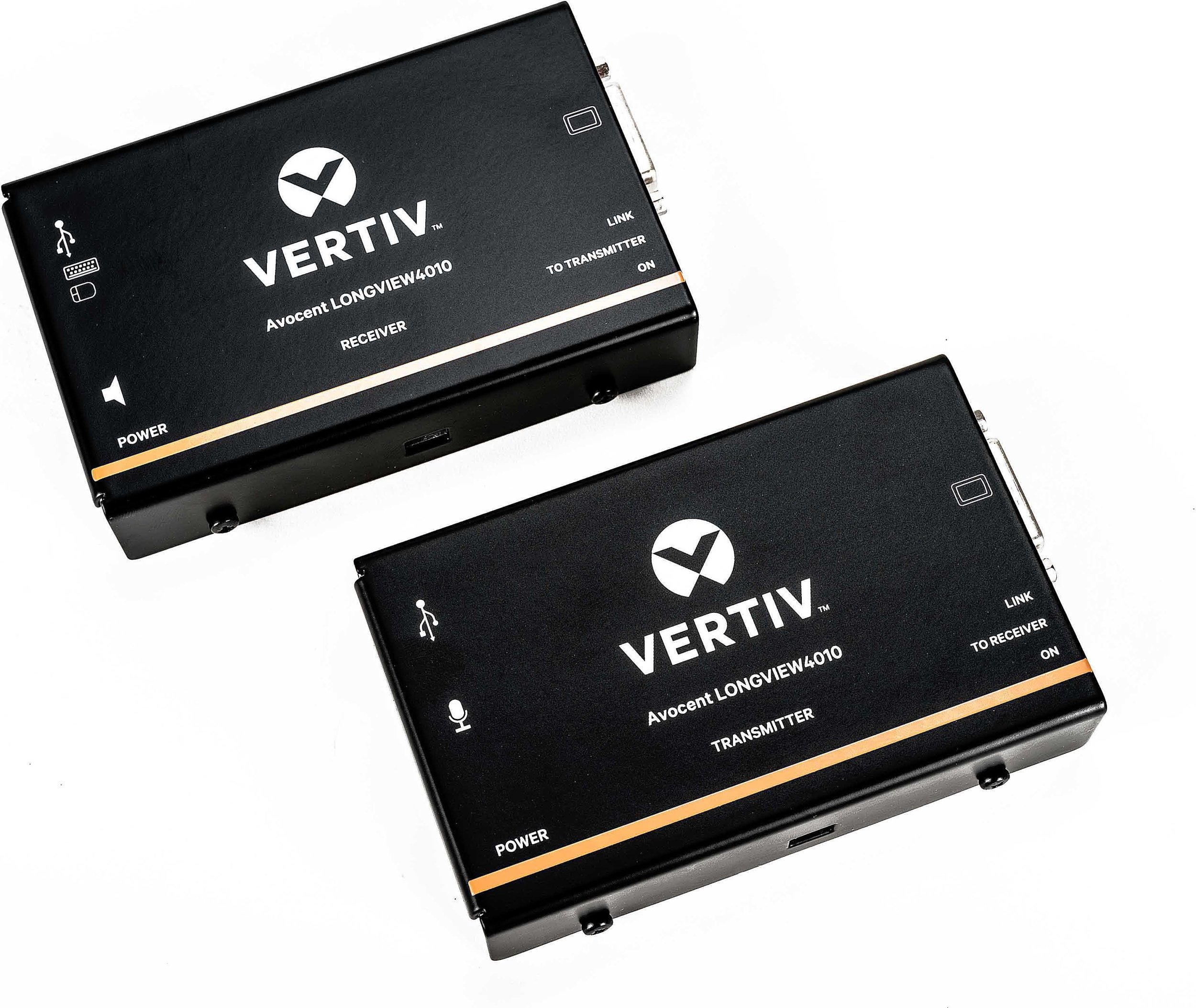 KVM extender Vertiv Avocent LV4010P-202, transmetues dhe receiver, USB 2.0, blu