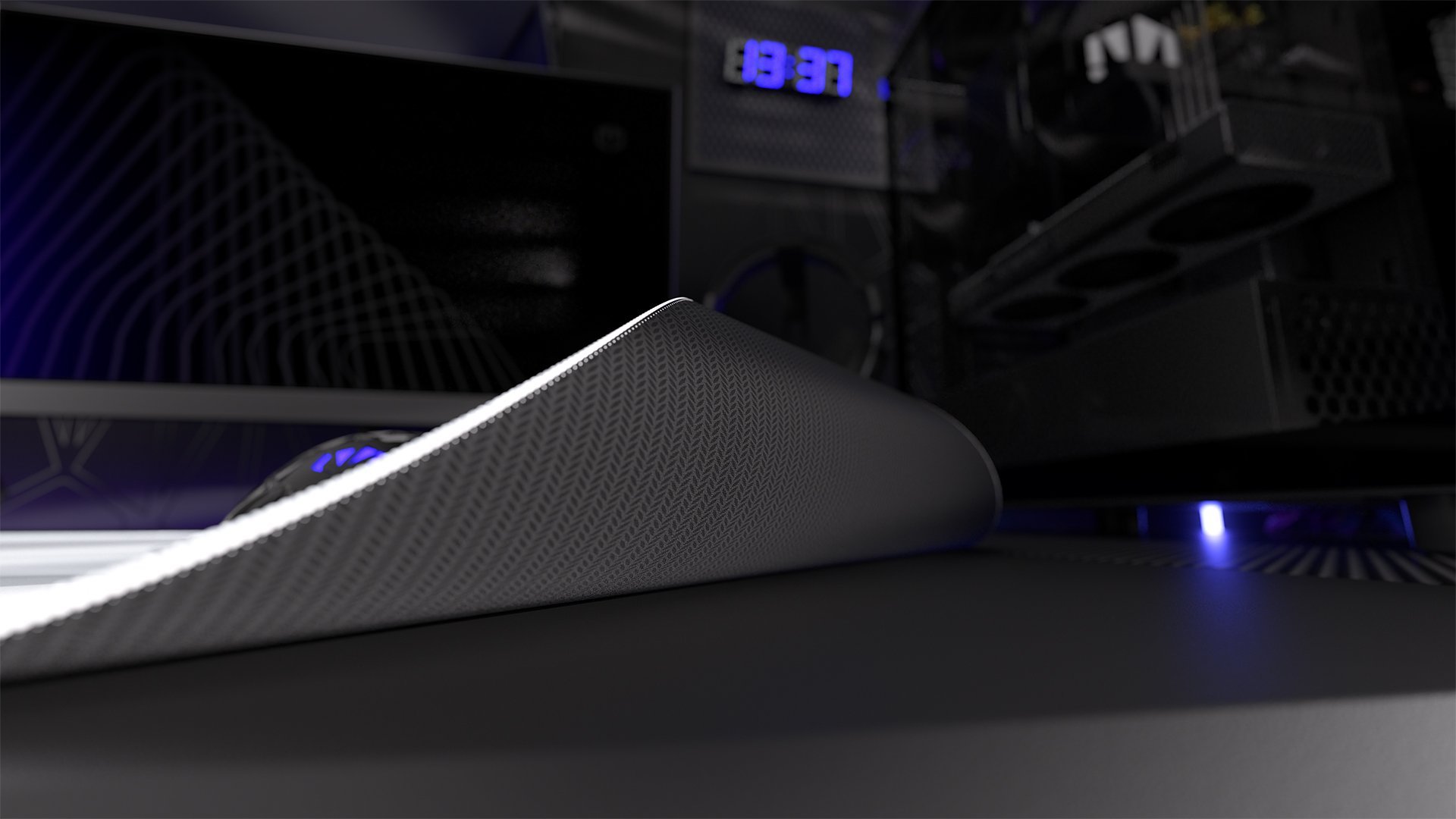 Mousepad gaming ENDORFY Crystal Onyx White XL, 900x400mm, sipërfaqe precize, bardh e zi