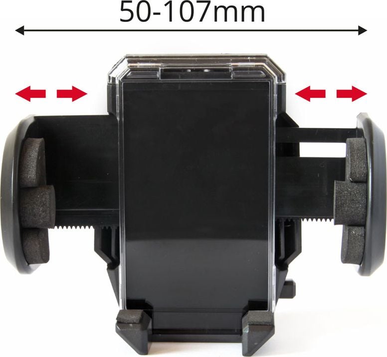 Mbajtës telefoni për veturë AMiO 01250, universal, me kupë thithëse, i zi