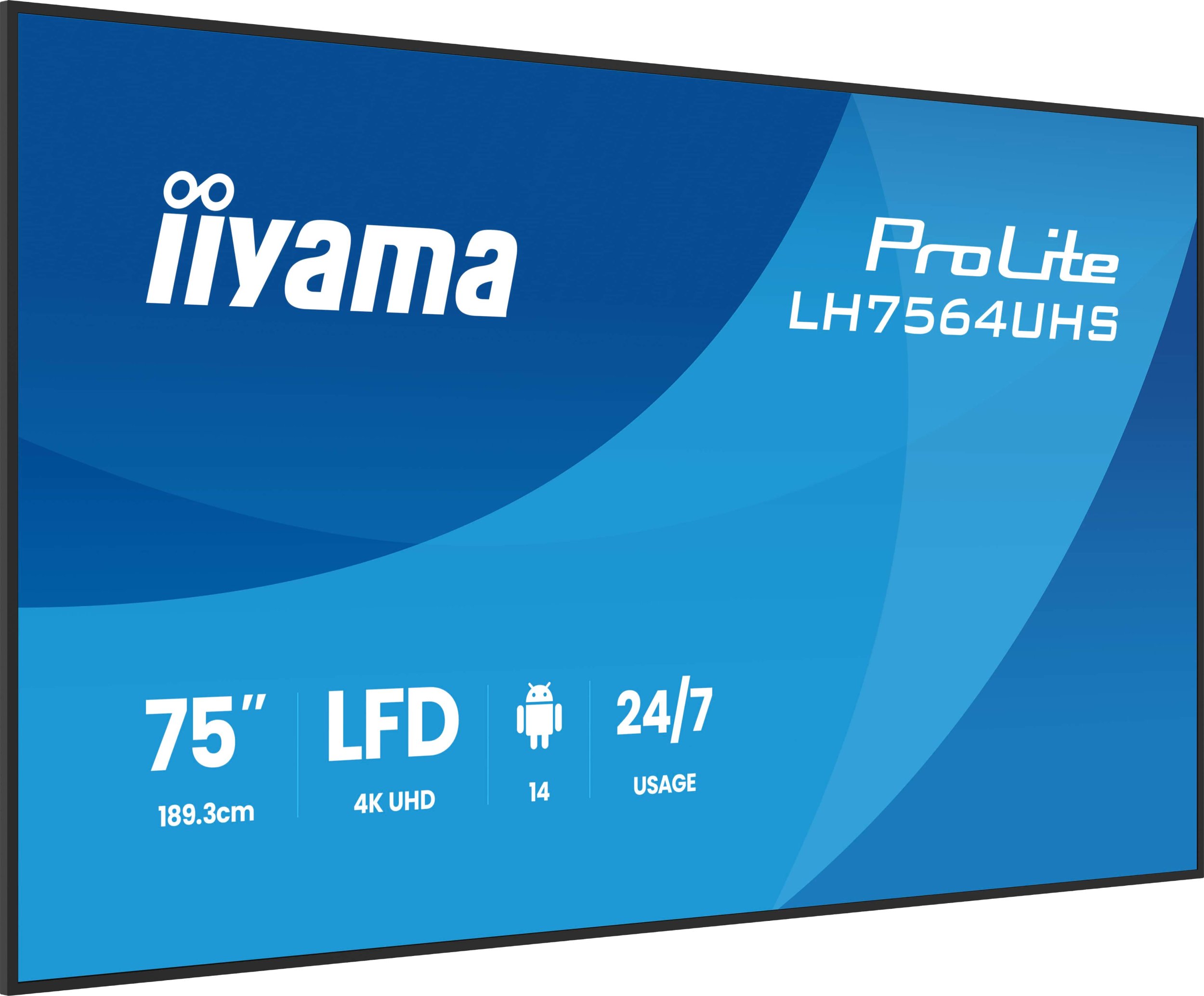 Ekran digital signage Iiyama LH7564UHS-B1AG, 75", 4K UHD, 500 cd/m², i zi