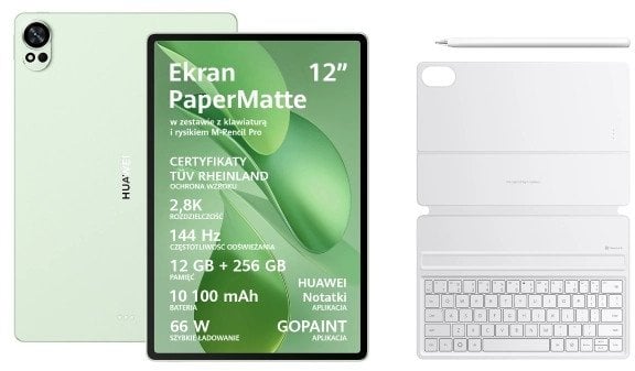 Tablet Huawei MatePad 12 X 2025, 12.1", 12GB 256GB, i gjelbër me tastierë dhe stylus