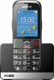 Telefoni Maxcom MM720 SE, për të moshuar, me butona të mëdhenj, i zi