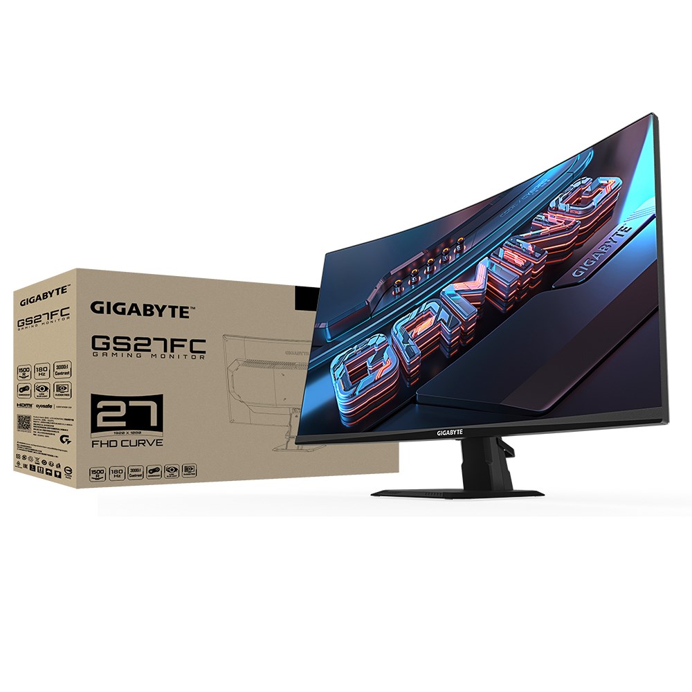 Monitor Gigabyte GS27FC, 27", 1920 x 1080, Full HD, 180 Hz, i zi