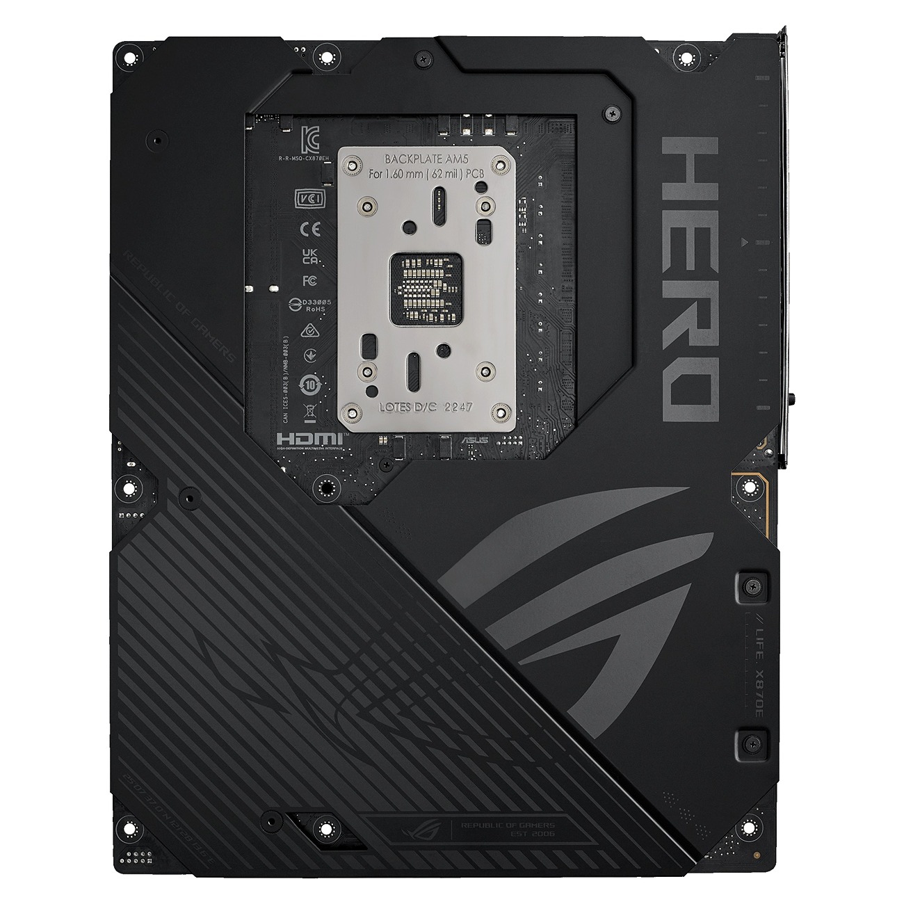 Pllakë amë ASUS ROG Crosshair X870E Hero, Socket AM5, DDR5, ATX, e zezë