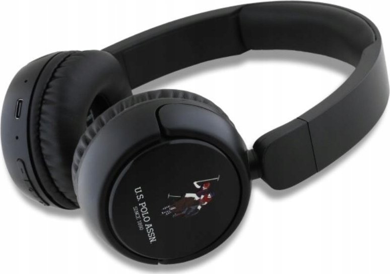 Kufje pa tela US Polo DH Color Logo, Bluetooth 5.3, 30 orë bateri, të zeza