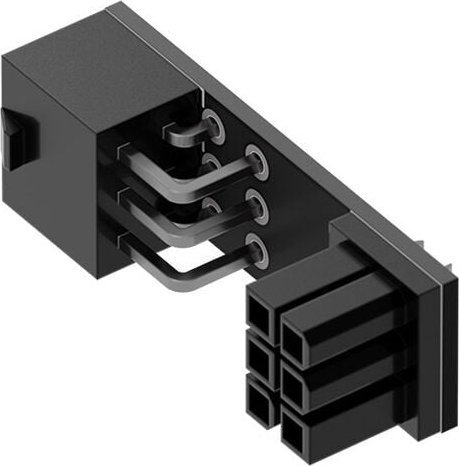 Pреобразувач PCIE Singularity Shift, 6 пин, агол 90°, црн