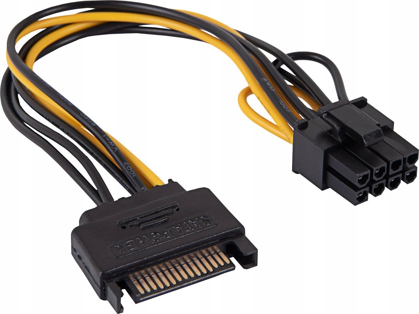 Kabllo adapteri brendshëm Akyga AK-CA-80, SATA në PCI-E 6+2 pin, 15cm