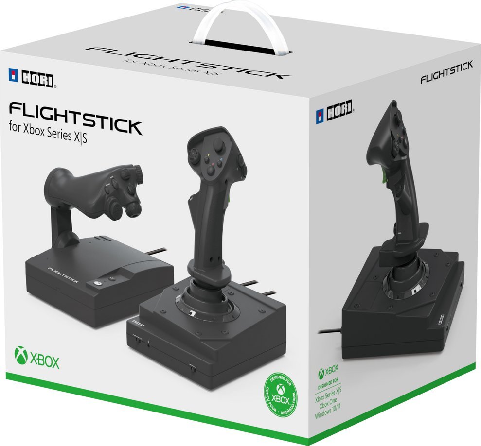 Joystick Hori XS Flight Stick MBS-015U, USB, për PC dhe Xbox, i zi