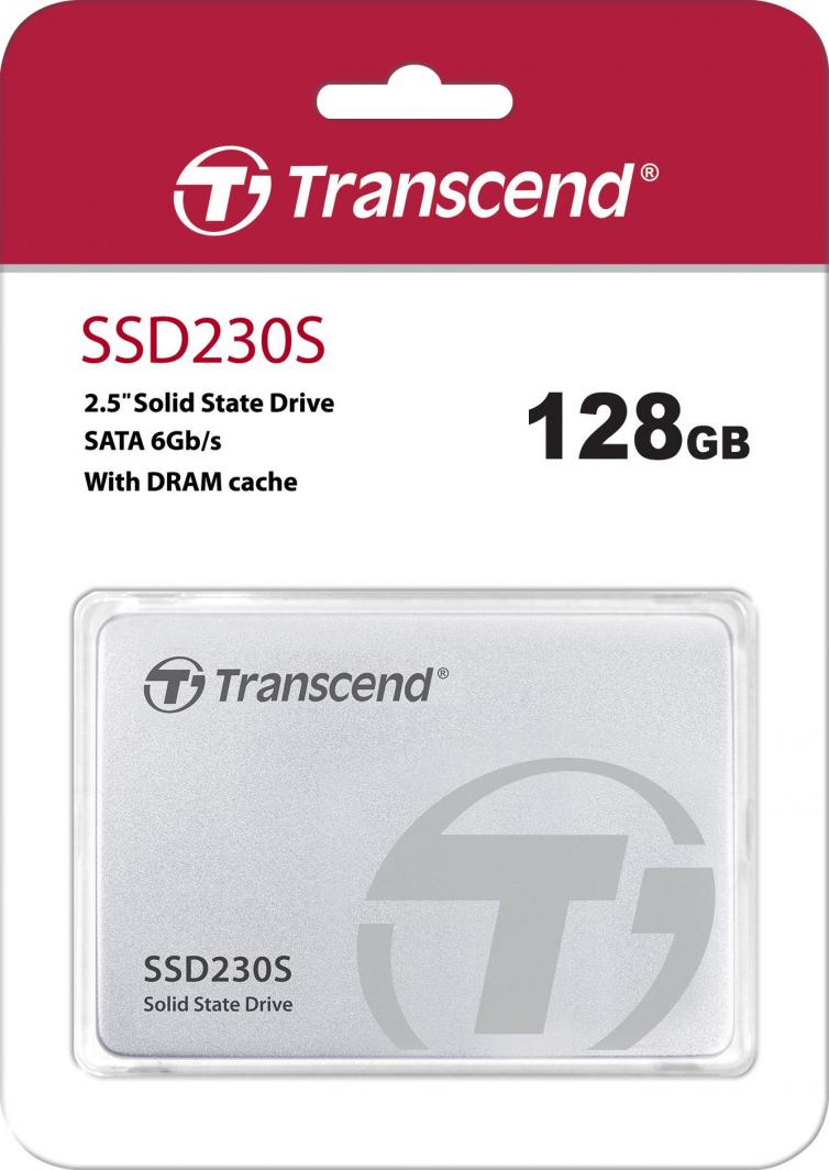 Disk SSD Transcend SATA III (TS128GSSD230S), 128GB, 2.5", i bardhë