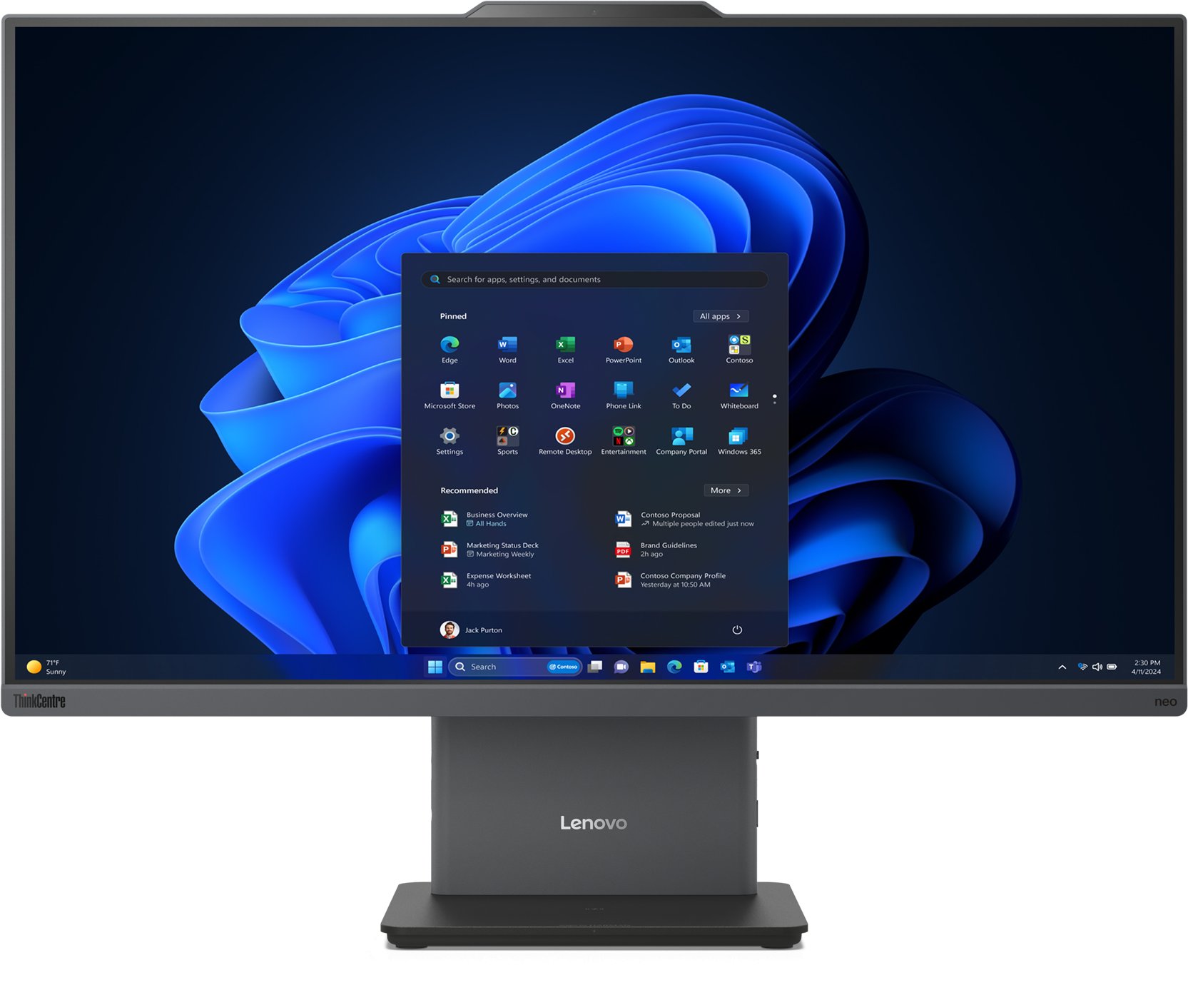 Kompjuter AIO Lenovo ThinkCentre Neo 50a 27 Gen 5, 27" Full HD Touch, Core i5, SSD 512GB, luna grey