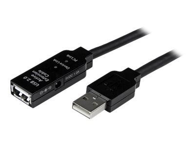 Kabllo zgjatuese USB 2.0 StarTech.com, 10m, USB A, 480 Mbit/s, e zezë