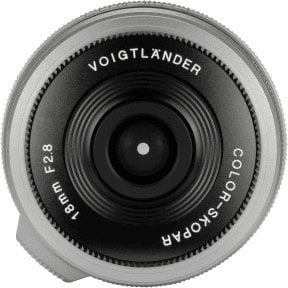 Objektiv Voigtlander Color Skopar 18mm f/2.8, për Fujifilm X, argjendtë