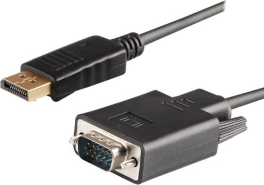 Kabllo Savio DisplayPort në D-Sub (VGA), 1.8m, e zezë