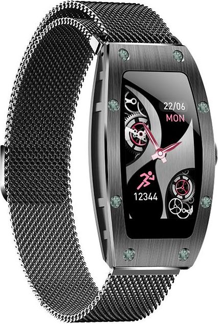 Orë inteligjente Kumi K18, sportive, për gra, e zezë