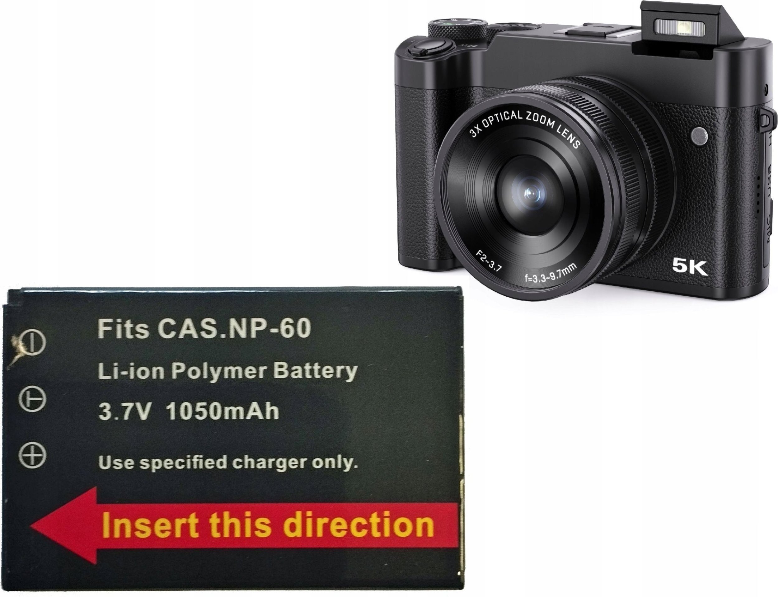 Bateri për kamera XREC BLS-205X, 1050mAh, zëvendësuese NP-60 SB9557