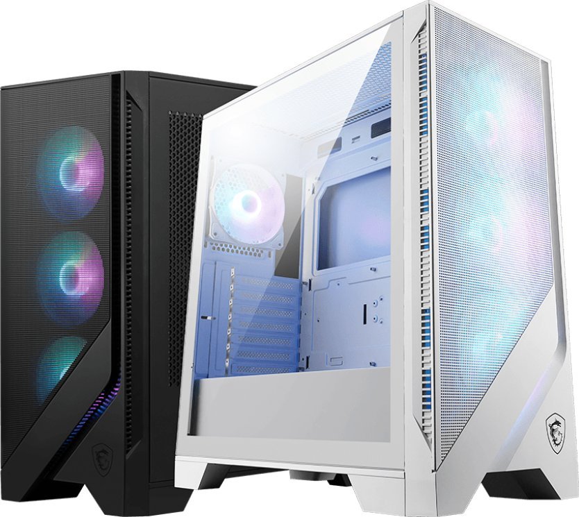 Kornizë PC MSI MAG FORGE 320R AIRFLOW, Micro Tower, ARGB, e bardhë transparente