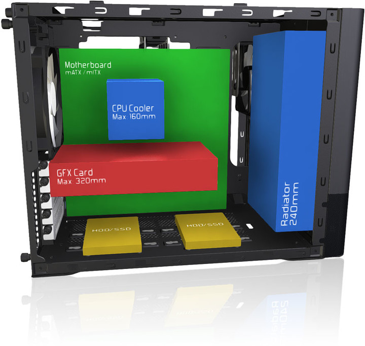 Kasë Fractal Design Node 804, e zezë