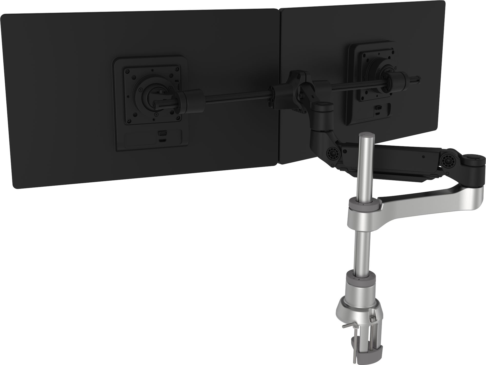 Mbajtëse monitori dysh R-GO Tools Caparo 4 Pro, argjendtë