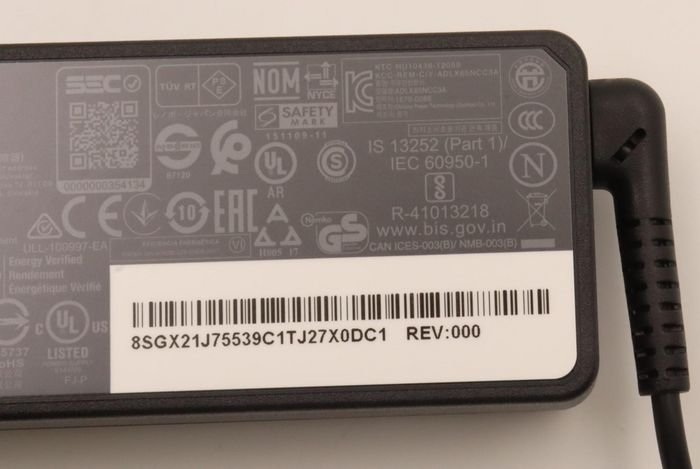 Adaptues karikues për laptop Lenovo 5A11H02883, 65W, Round Tip, i zi