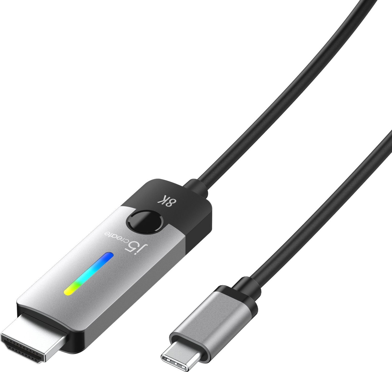 Adapter USB j5create JCC157, USB Type C në HDMI, 1.8 m, i zi gri