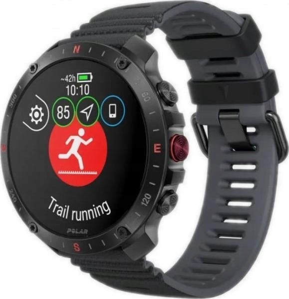 Ora sportive Polar Grit X2 Pro, GPS me frekuencë të dyfishtë, ekran AMOLED, e zezë