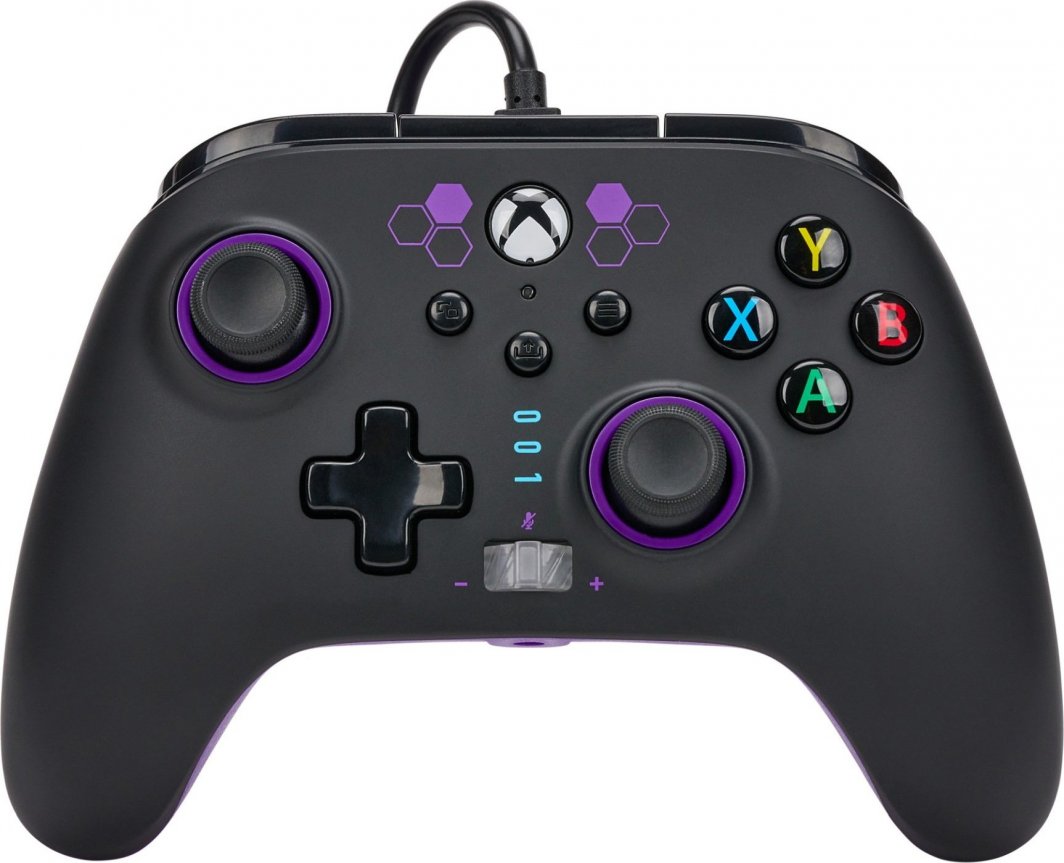 Kontroller PowerA Xbox Enhanced Purple Hex, me kabllo, i zi