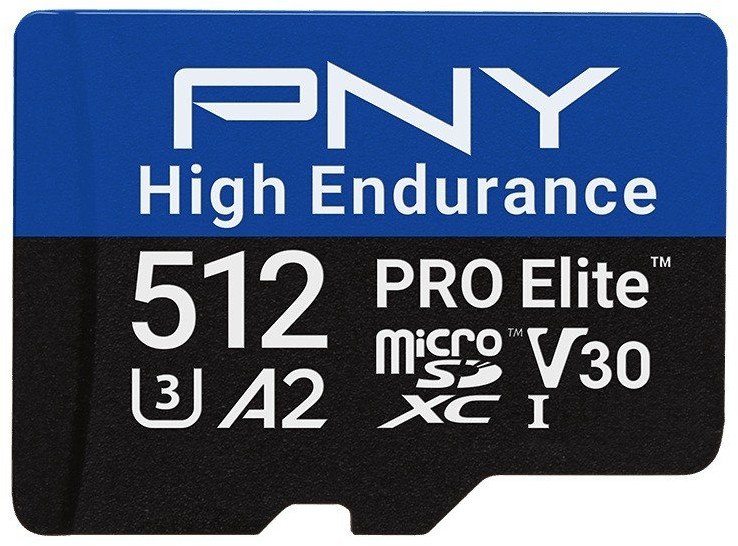 Kartë memorie PNY PRO Elite High Endurance, 512GB, MicroSDXC, 4K UHD