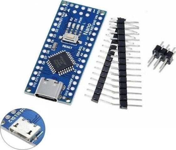 Modul zhvillimi Arduino Nano V3.0, ATmega328P, 16MHz, Micro USB, klon