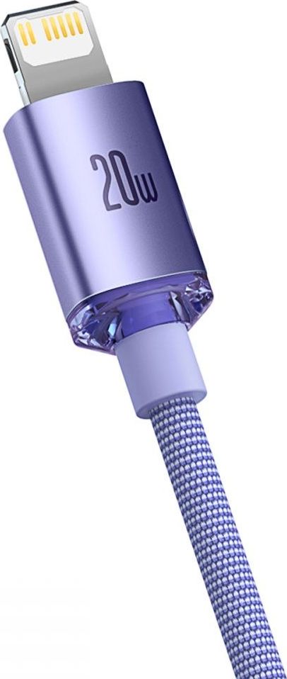 Кабел полнач Baseus USB C во Lightning, 1.2 m, 2.4A, виолетов