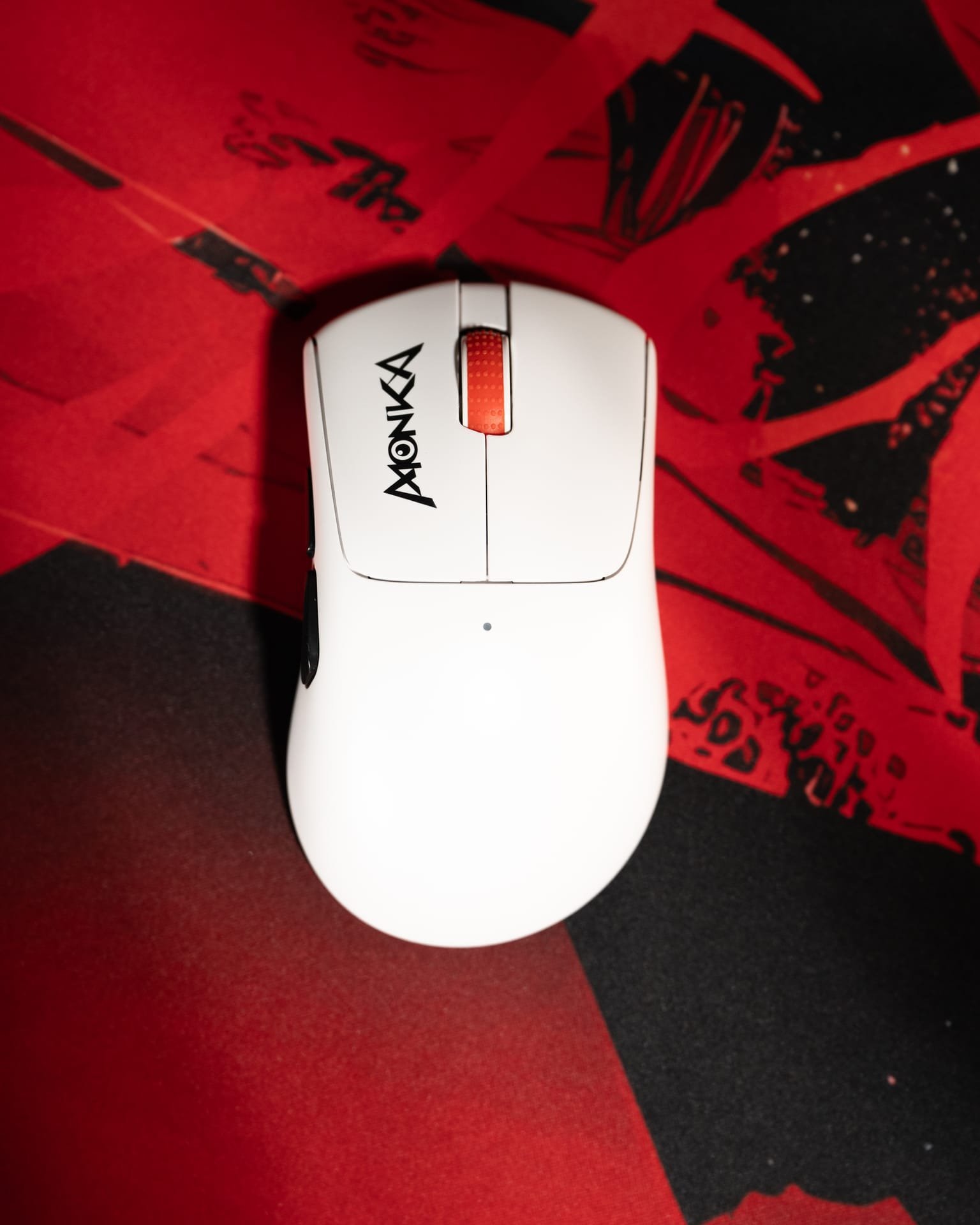 Гејминг глушец Marvo MONKA RAPID, безжичен, 12000 DPI, бел