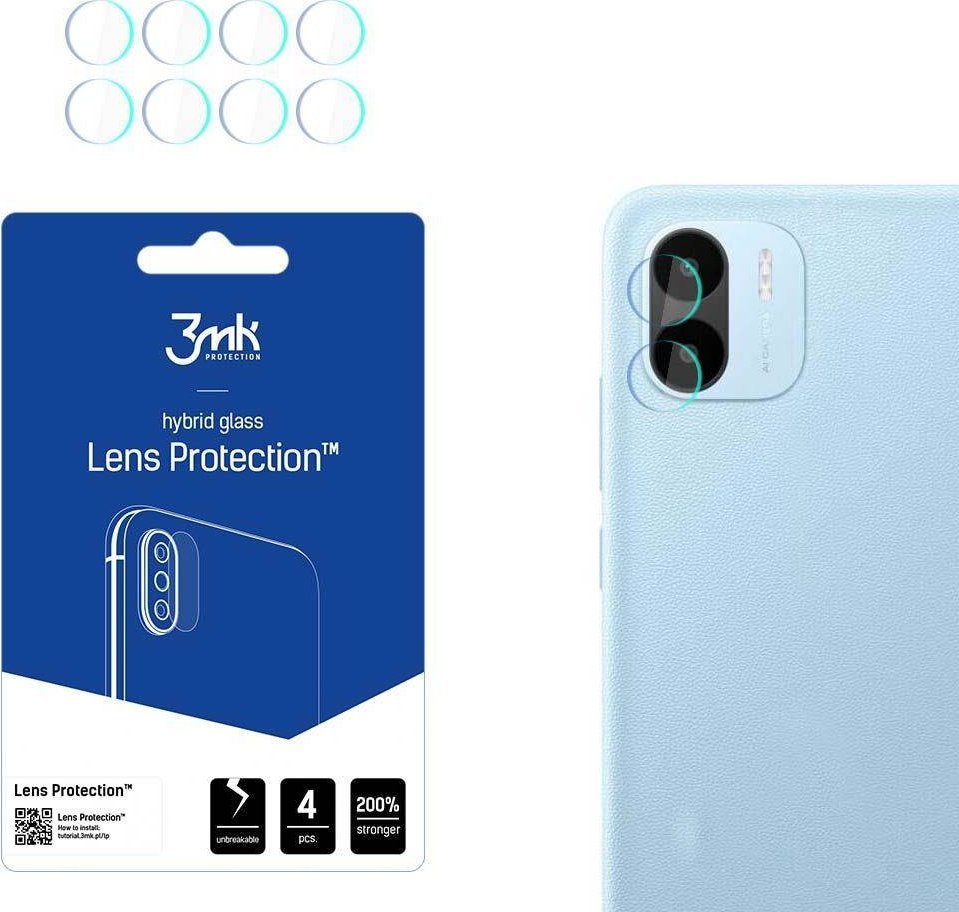 Mbrojtës lente 3MK Lens Protect për Redmi A2 A2 Plus, set 4 copë, transparent