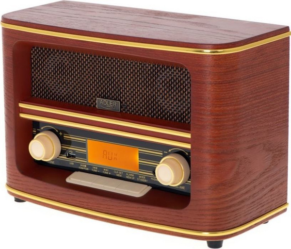 Radio Adler AD 1187, Bluetooth 5.0, me alarm, kafe retro