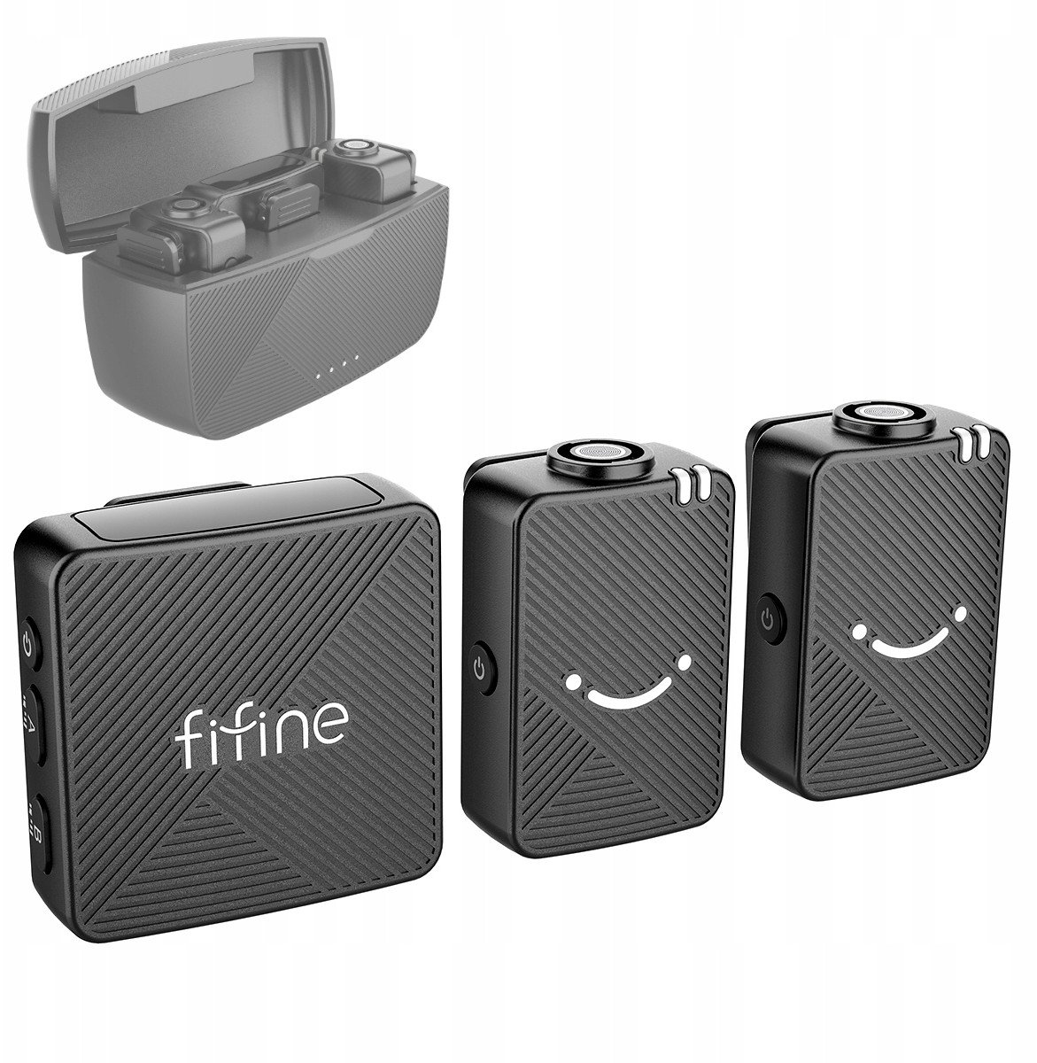 Безжичен микрофон Fifine M9, кондензатор, за компјутер и стриминг, црн