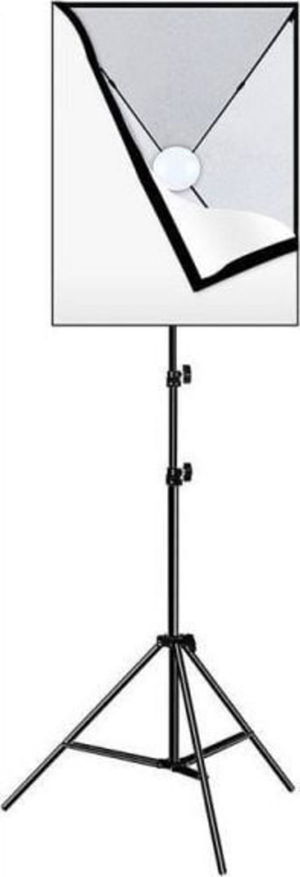 Set studio Puluz Softbox LED 50x70cm, tripod alumini, 30W, e bardhë