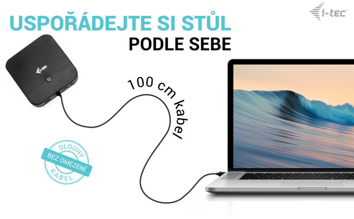 Stacion docking i-tec USB-C, 3x Display, LAN, PD 100W + karikues universal i-tec 12 W