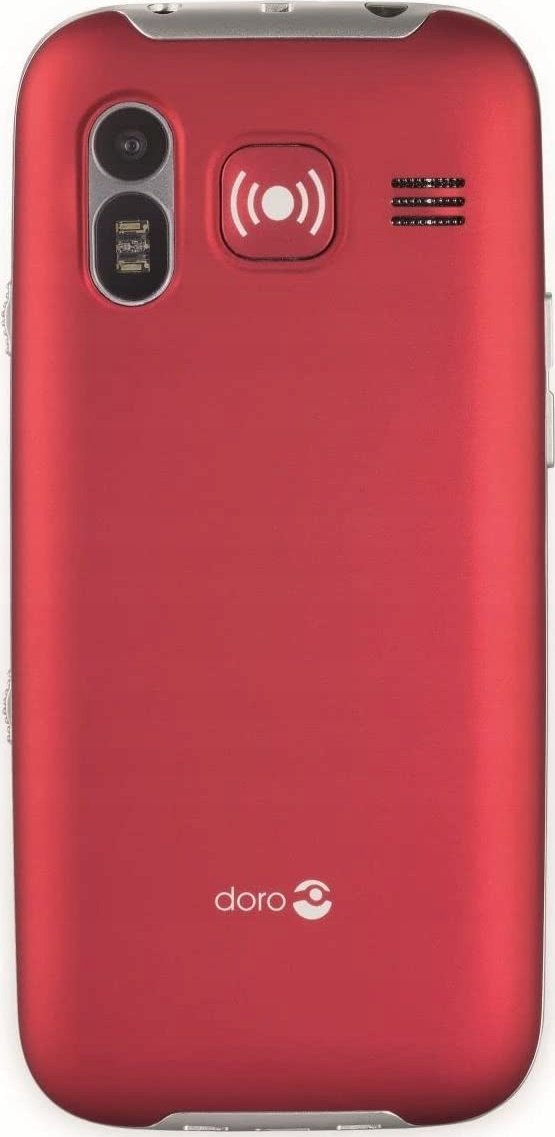 Telefoni për të moshuar Doro Primo 368, ekran 2.3", 3MP, i zi me të kuqe